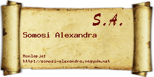Somosi Alexandra névjegykártya